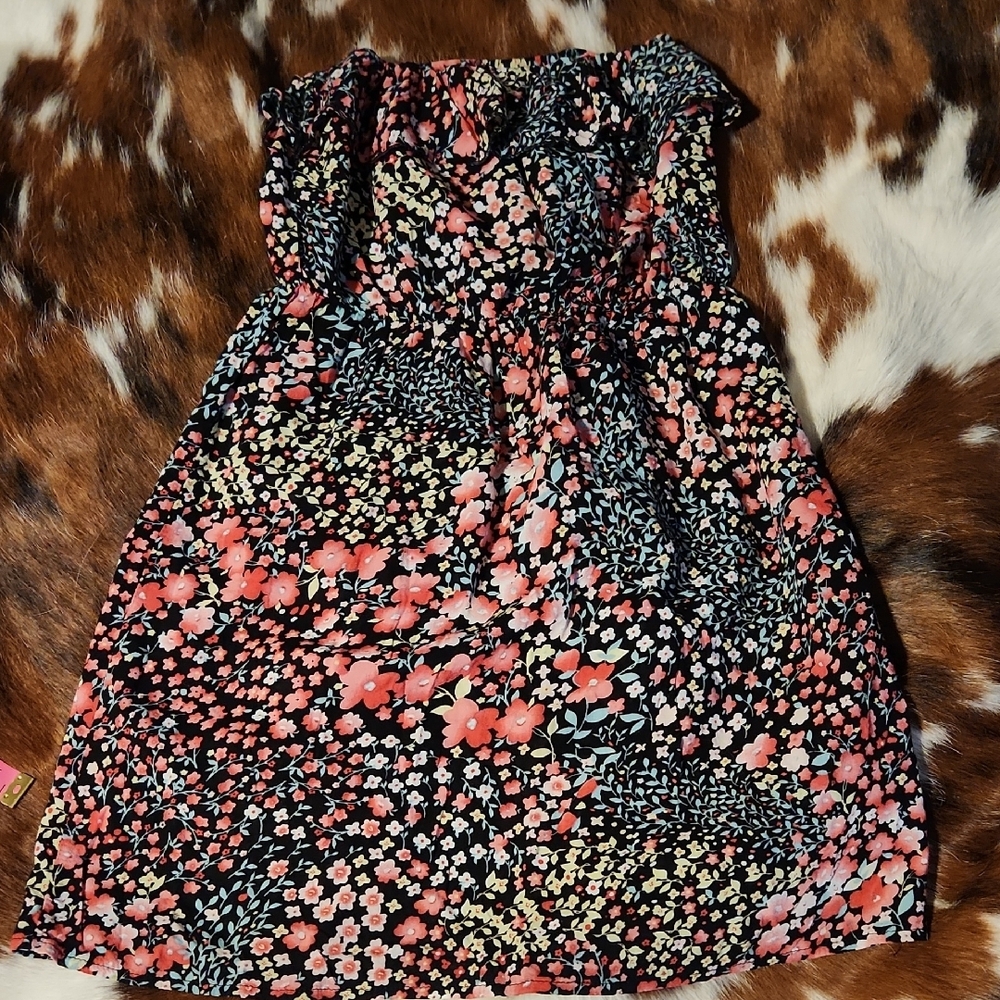 Floral Strapless Dress